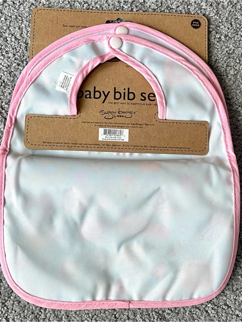 SugarBooger Red Baby Bib Set